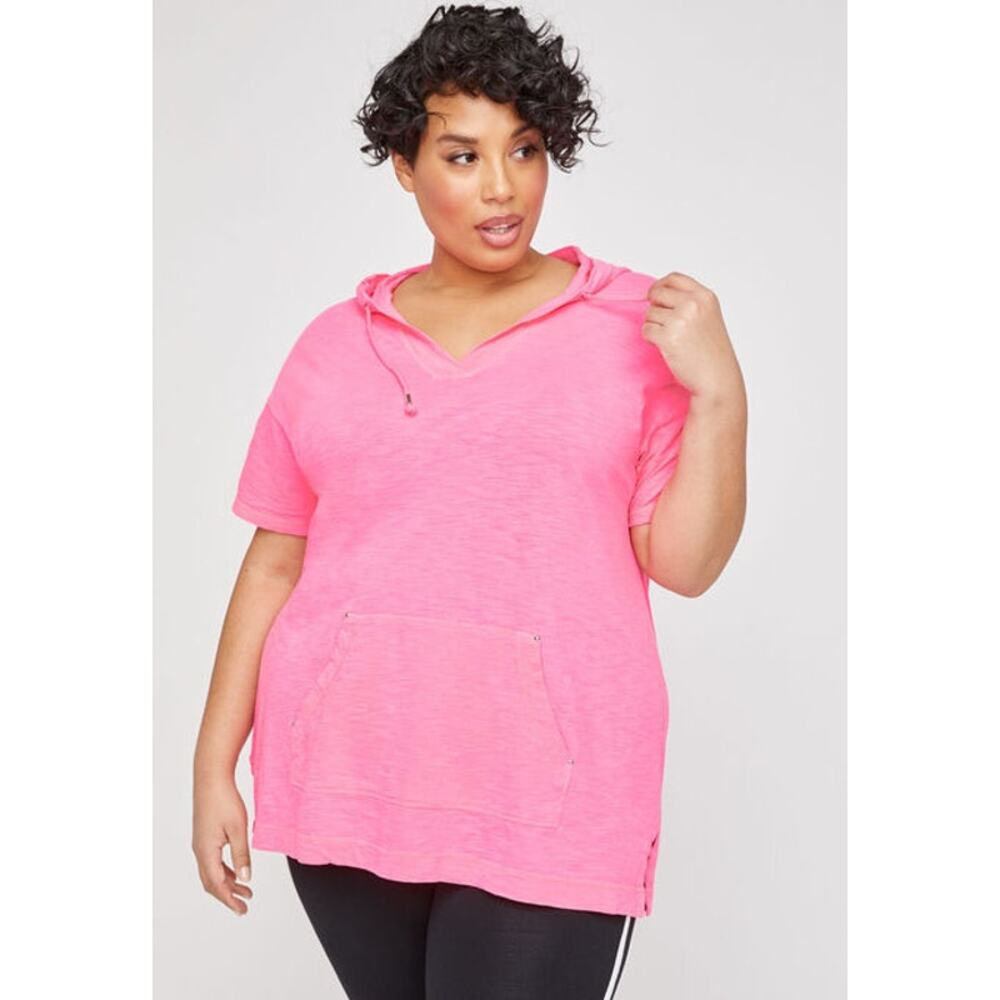Catherines Riviera Hooded Tunic Performance Top Plus Size 0X 14/16